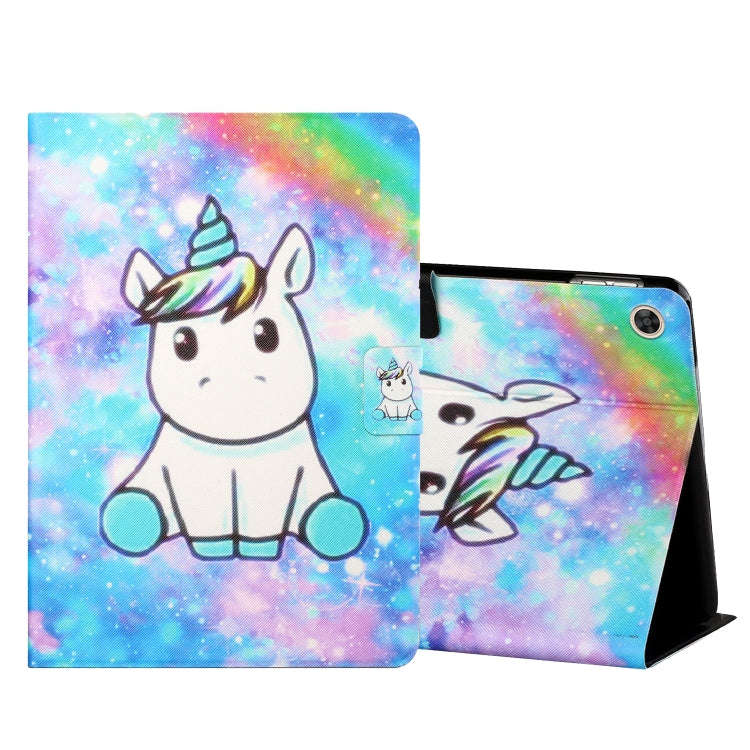 For Huawei Honor Pad 6 / X6 & Enjoy 2 & MatePad T10 / T10S Colored Drawing Horizontal Flip Leathe...