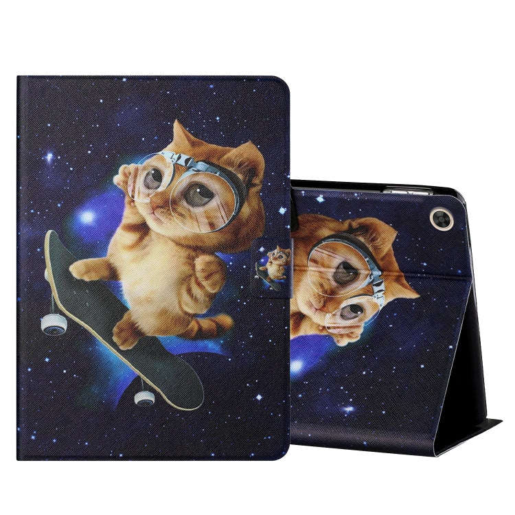 For Huawei Honor Pad 6 / X6 & Enjoy 2 & MatePad T10 / T10S Colored Drawing Horizontal Flip Leathe...