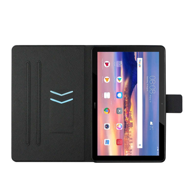 For Huawei Honor Pad 6 / X6 & Enjoy 2 & MatePad T10 / T10S Colored Drawing Horizontal Flip Leathe...