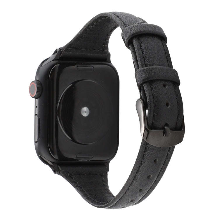 For Apple Watch Series 7 41mm / 6 & SE & 5 & 4 40mm / 3 & 2 & 1 38mm Crazy Horse Texture Genuine ...