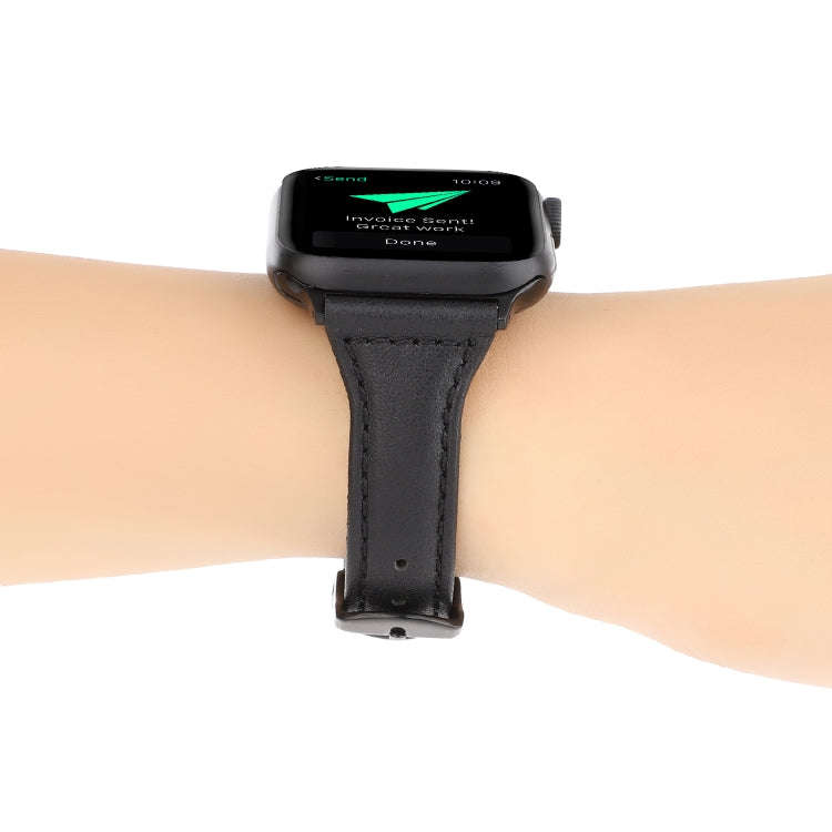 For Apple Watch Series 7 41mm / 6 & SE & 5 & 4 40mm / 3 & 2 & 1 38mm Crazy Horse Texture Genuine ...