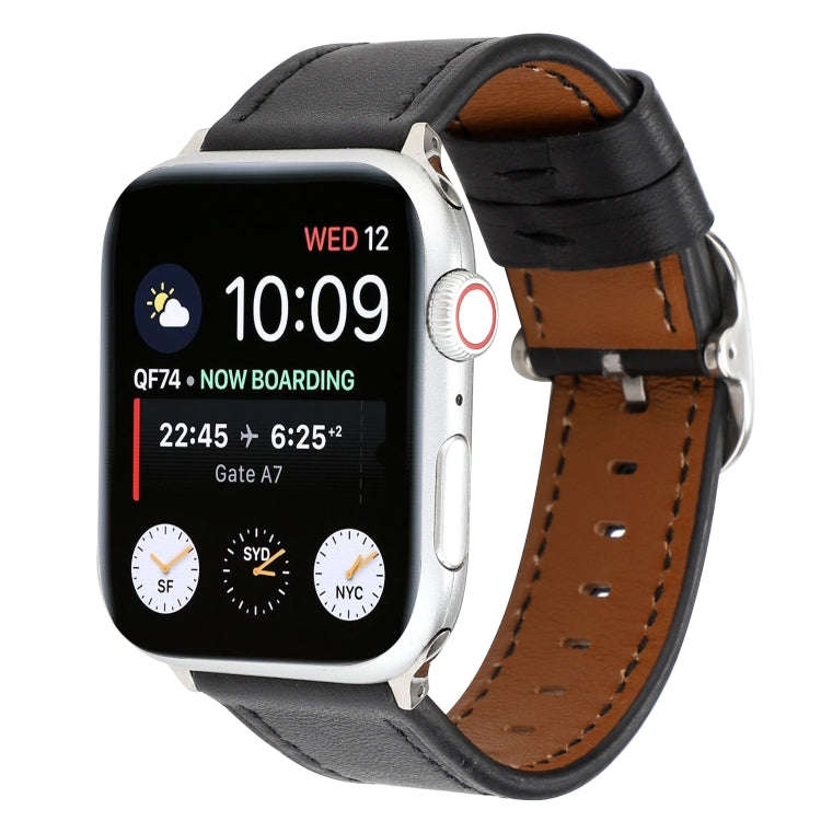 For Apple Watch Series 7 41mm / 6 & SE & 5 & 4 40mm / 3 & 2 & 1 38mm Modern Style Buckle Genuine ...
