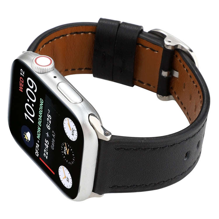 For Apple Watch Series 7 41mm / 6 & SE & 5 & 4 40mm / 3 & 2 & 1 38mm Modern Style Buckle Genuine ...