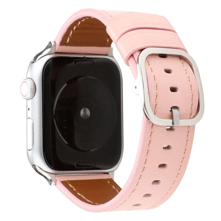 For Apple Watch Series 7 41mm / 6 & SE & 5 & 4 40mm / 3 & 2 & 1 38mm Modern Style Buckle Genuine ...