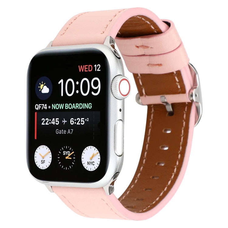 For Apple Watch Series 7 41mm / 6 & SE & 5 & 4 40mm / 3 & 2 & 1 38mm Modern Style Buckle Genuine ...