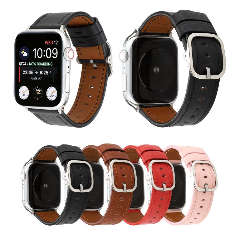 For Apple Watch Series 7 41mm / 6 & SE & 5 & 4 40mm / 3 & 2 & 1 38mm Modern Style Buckle Genuine ...
