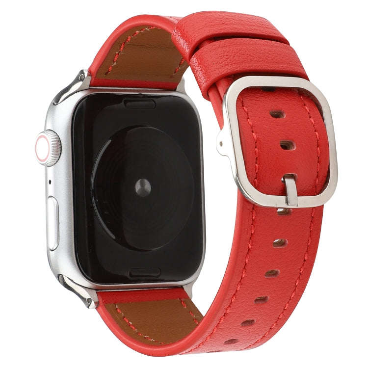 For Apple Watch Series 7 41mm / 6 & SE & 5 & 4 40mm / 3 & 2 & 1 38mm Modern Style Buckle Genuine ...