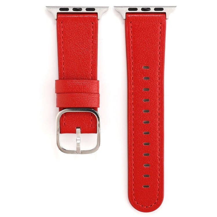 For Apple Watch Series 7 41mm / 6 & SE & 5 & 4 40mm / 3 & 2 & 1 38mm Modern Style Buckle Genuine ...