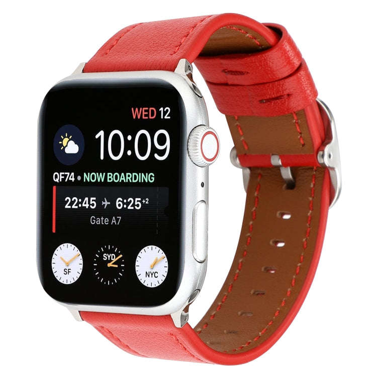 For Apple Watch Series 7 41mm / 6 & SE & 5 & 4 40mm / 3 & 2 & 1 38mm Modern Style Buckle Genuine ...