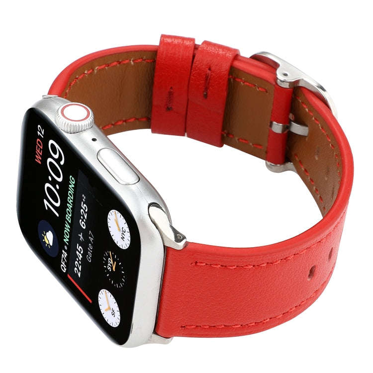 For Apple Watch Series 7 41mm / 6 & SE & 5 & 4 40mm / 3 & 2 & 1 38mm Modern Style Buckle Genuine ...