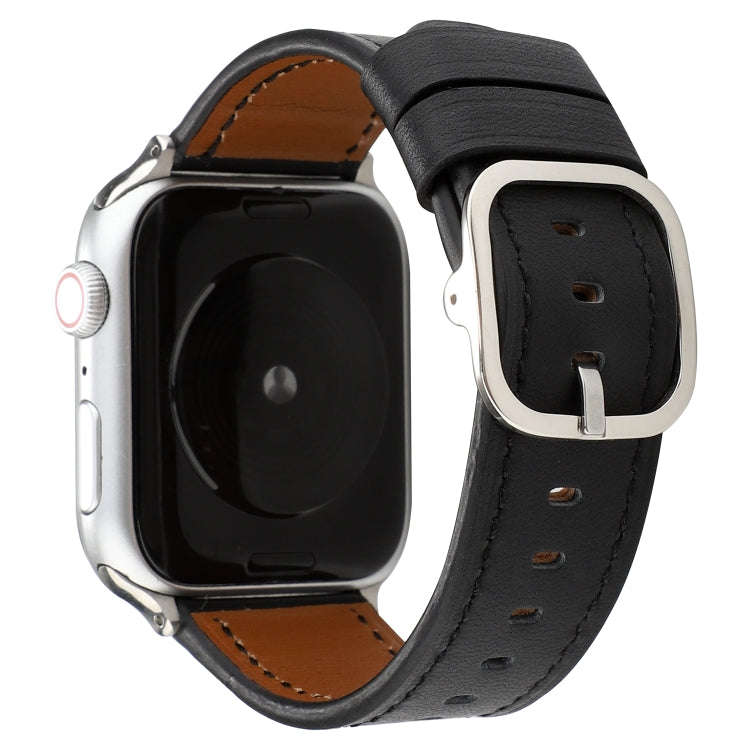 For Apple Watch Series 7 45mm / 6 & SE & 5 & 4 44mm / 3 & 2 & 1 42mm Modern Style Buckle Genuine ...