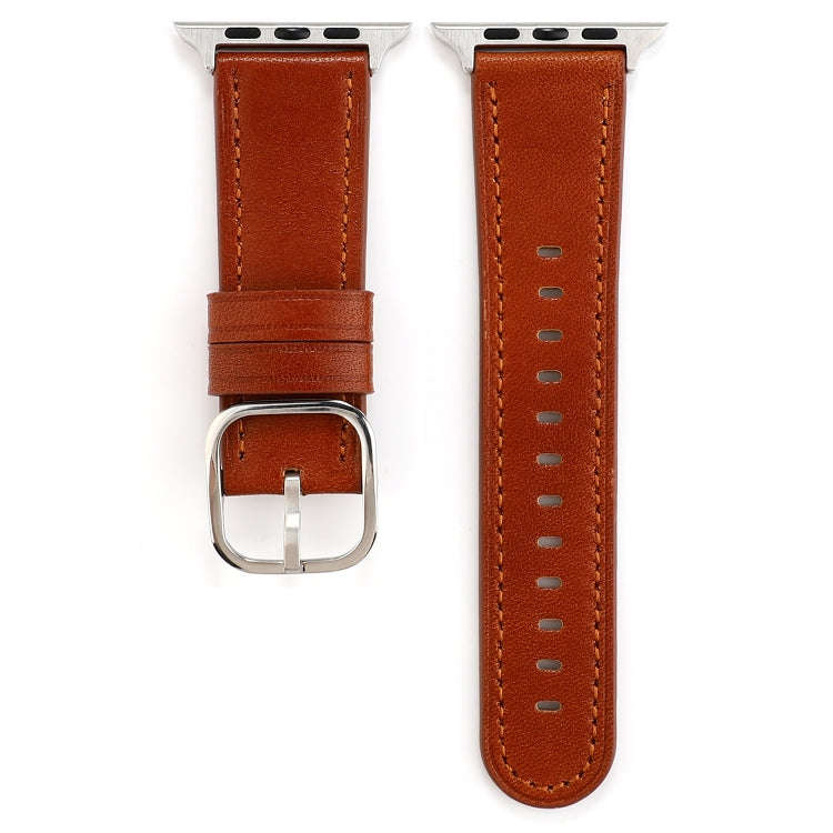 For Apple Watch Series 7 45mm / 6 & SE & 5 & 4 44mm / 3 & 2 & 1 42mm Modern Style Buckle Genuine ...