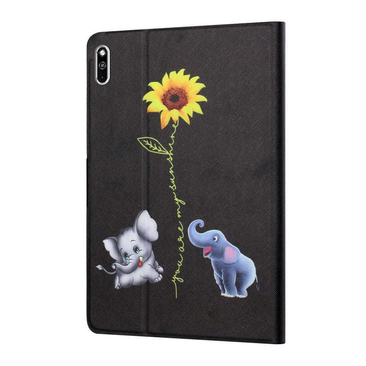 For Huawei MatePad 5G 10.4 BAH3-AN10 Colored Drawing Horizontal Flip Leather Case with Holder & C...