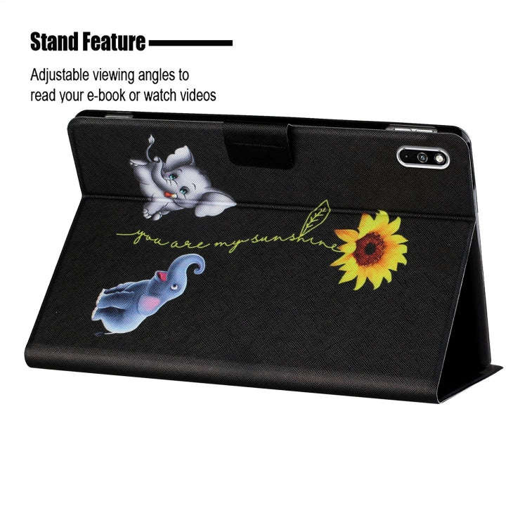 For Huawei MatePad 5G 10.4 BAH3-AN10 Colored Drawing Horizontal Flip Leather Case with Holder & C...