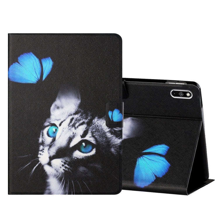 For Huawei MatePad 5G 10.4 BAH3-AN10 Colored Drawing Horizontal Flip Leather Case with Holder & C...