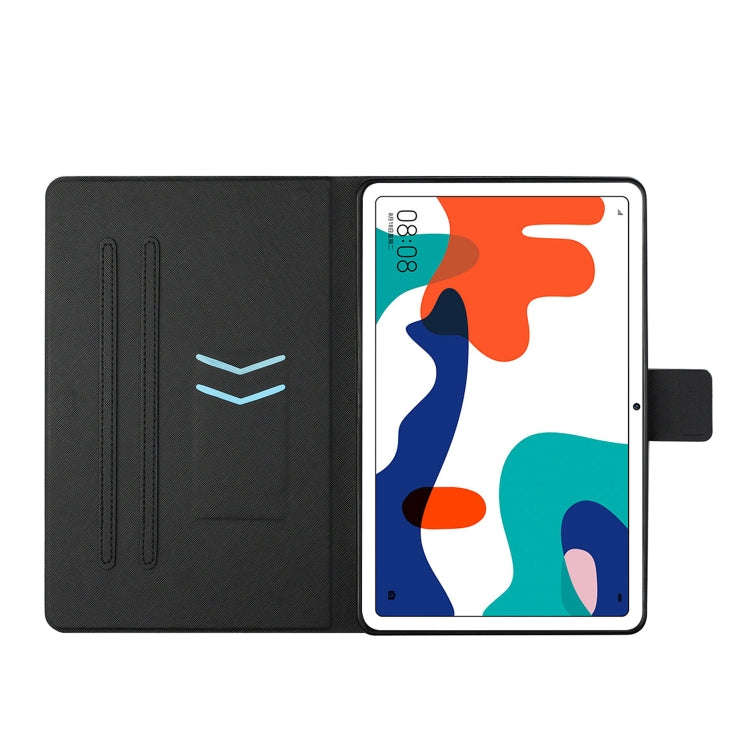For Huawei MatePad 5G 10.4 BAH3-AN10 Colored Drawing Horizontal Flip Leather Case with Holder & C...