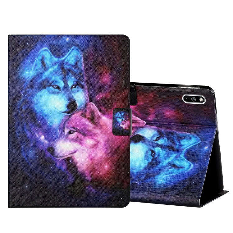For Huawei MatePad 5G 10.4 BAH3-AN10 Colored Drawing Horizontal Flip Leather Case with Holder & C...