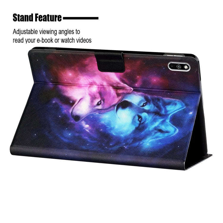 For Huawei MatePad 5G 10.4 BAH3-AN10 Colored Drawing Horizontal Flip Leather Case with Holder & C...