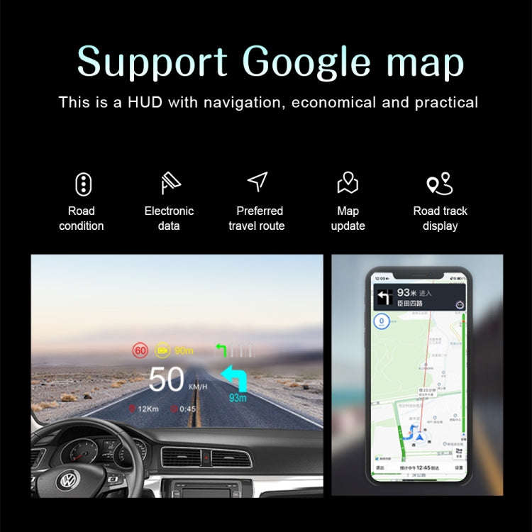 C1 OBD2 + GPS Mode Car HUD Head-up Display Compass / Speed / Water Temperature / Voltage Display ...