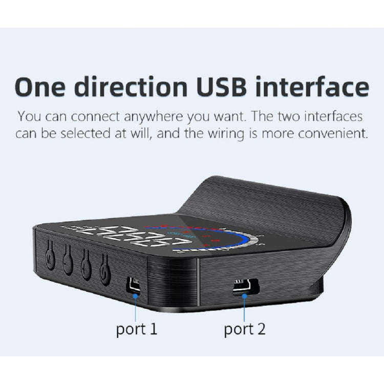 M13 Plus OBD2 + GPS Mode Car Head-up Display HUD Overspeed / Speed / Water Temperature Alarm / El...