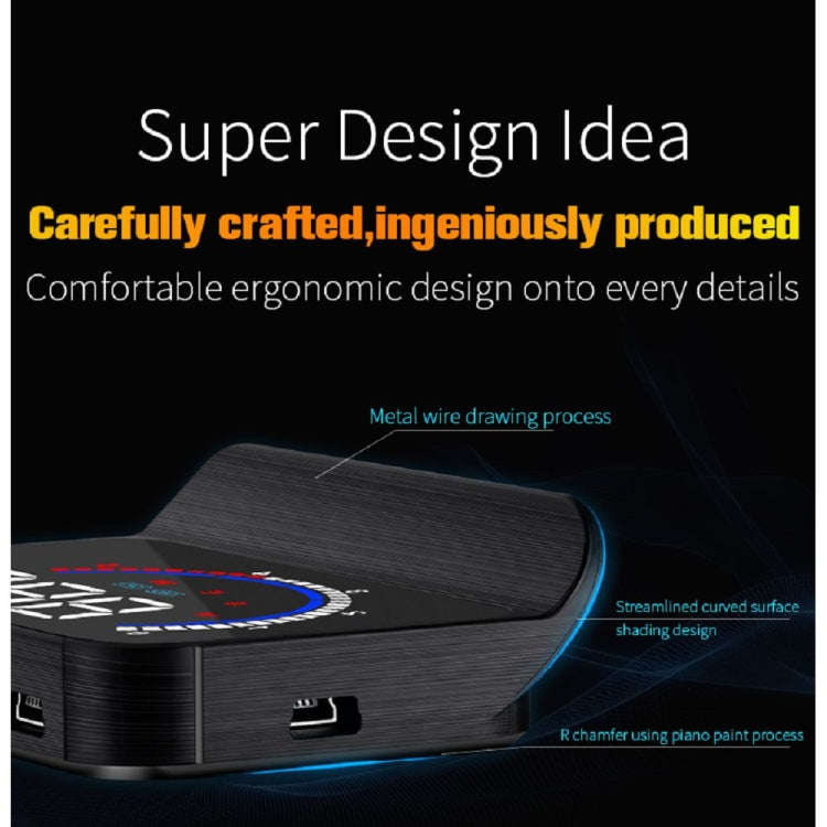 M13 Plus OBD2 + GPS Mode Car Head-up Display HUD Overspeed / Speed / Water Temperature Alarm / El...
