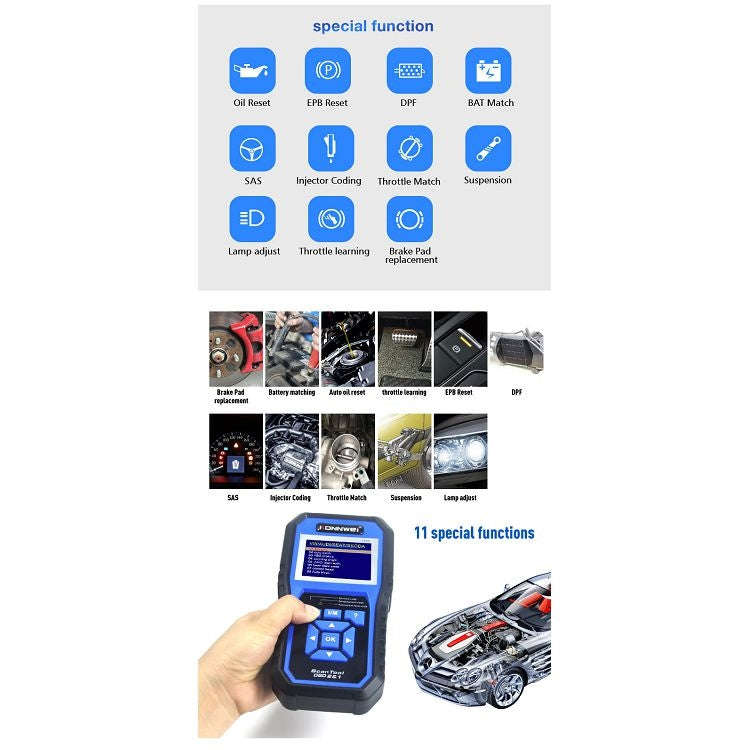 KONNWEI KW450 Car 2.8 inch TFT Color Screen Battery Tester Support 2 Languages / System  XP WIN7 ...