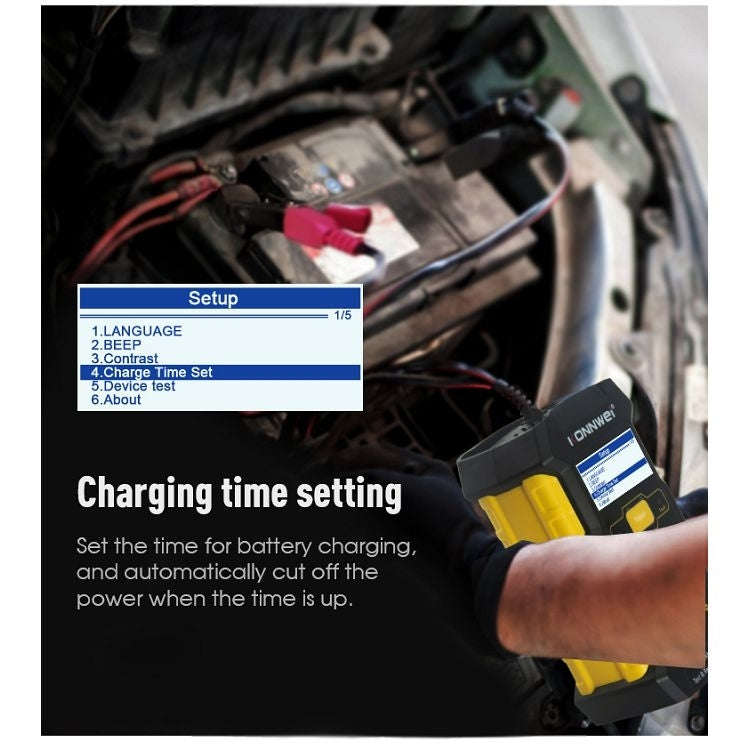KONNWEI KW510 3 in 1 Car Battery Tester / Charger / Repairer, Support 8 Languages (EU Plug)