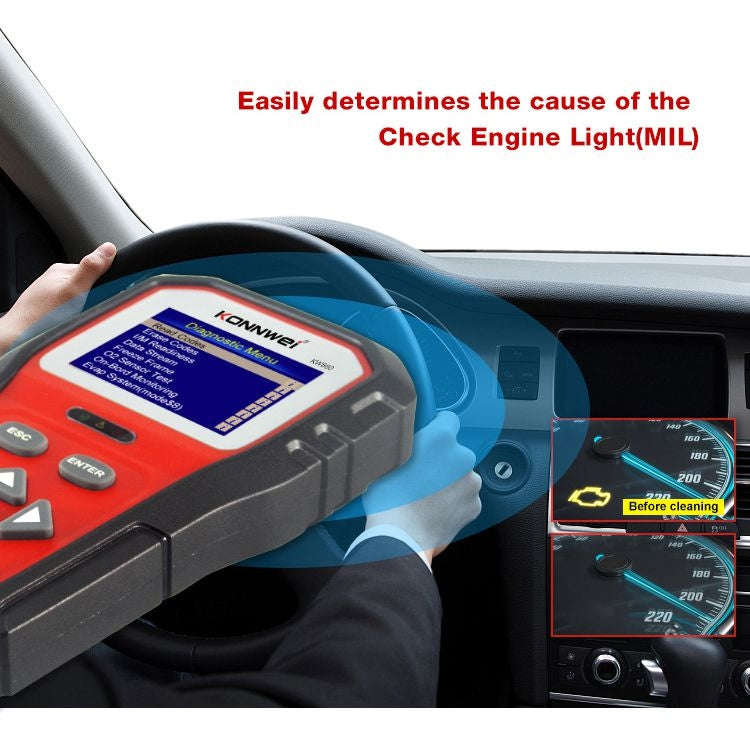 KONNWEI KW860 Car 2.8 inch TFT Color Screen Battery Tester Support 8 Languages / I Key Analysis F...