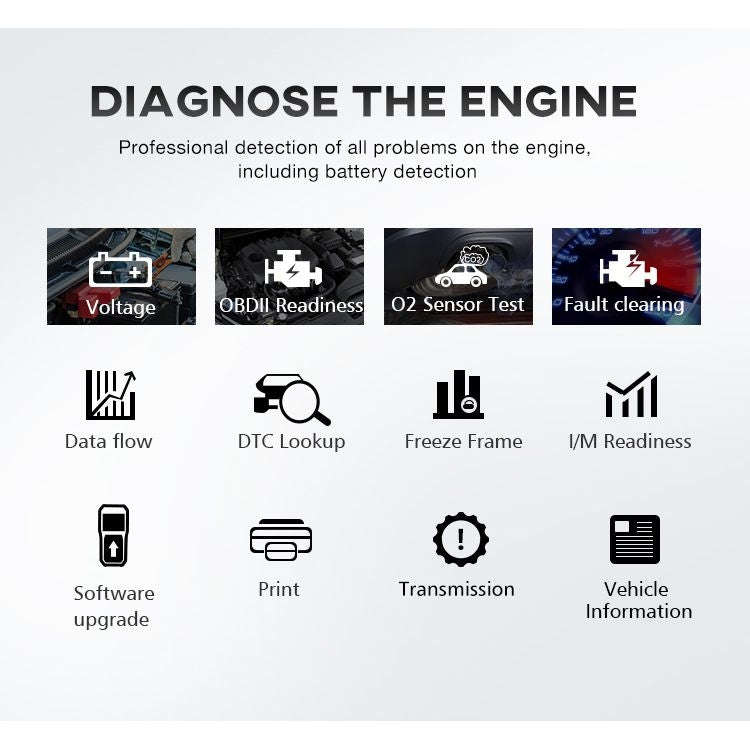 KONNWEI KW860 Car 2.8 inch TFT Color Screen Battery Tester Support 8 Languages / I Key Analysis F...