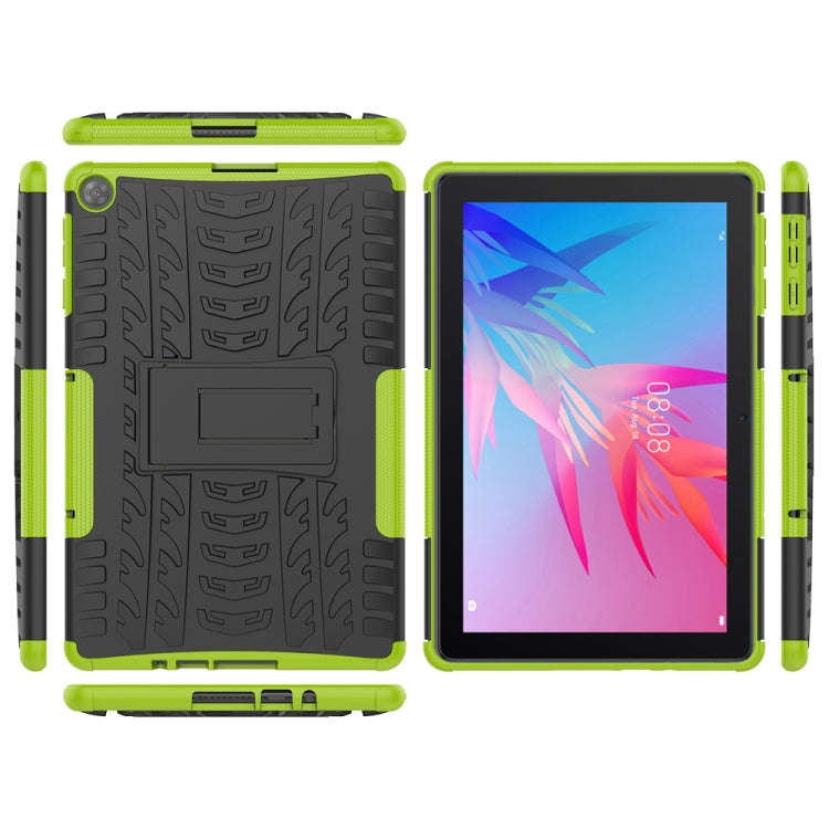 For Huawei MatePad T10/T10S/Enjoy 2 Tire Texture Shockproof TPU+PC Protective Case with Holder(Gr...