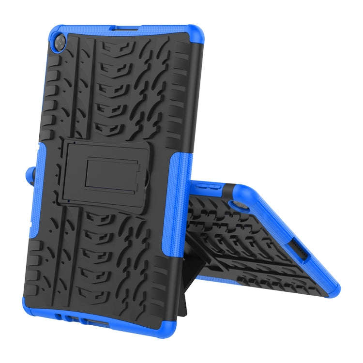 For Huawei MatePad T10/T10S/Enjoy 2 Tire Texture Shockproof TPU+PC Protective Case with Holder(Blue)