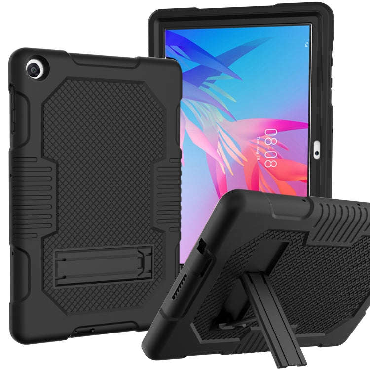 For Huawei MatePad T10 Contrast Color Robot Shockproof Silicone + PC Protective Case with Holder(...