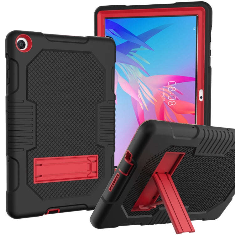 For Huawei MatePad T10 Contrast Color Robot Shockproof Silicone + PC Protective Case with Holder(...