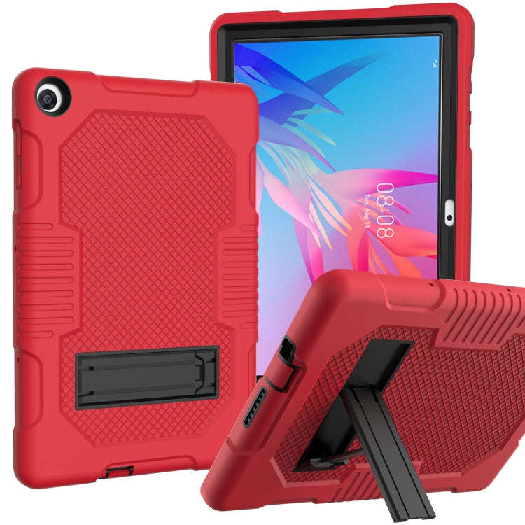 For Huawei MatePad T10 Contrast Color Robot Shockproof Silicone + PC Protective Case with Holder(...