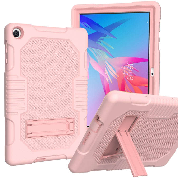 For Huawei MatePad T10 Contrast Color Robot Shockproof Silicone + PC Protective Case with Holder(...