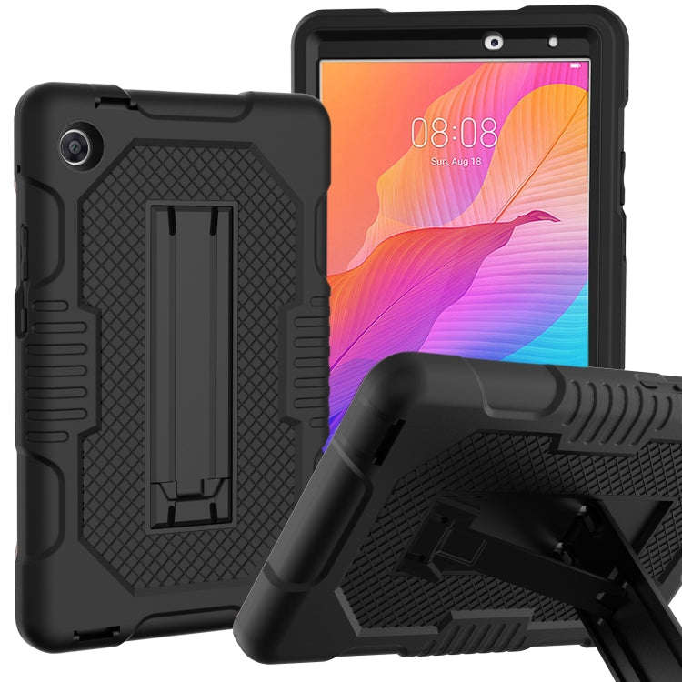 For Huawei MatePad T8 8.0(2020) Contrast Color Robot Shockproof Silicone + PC Protective Case wit...