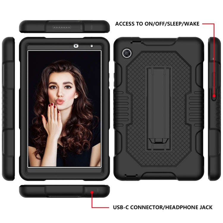 For Huawei MatePad T8 8.0(2020) Contrast Color Robot Shockproof Silicone + PC Protective Case wit...