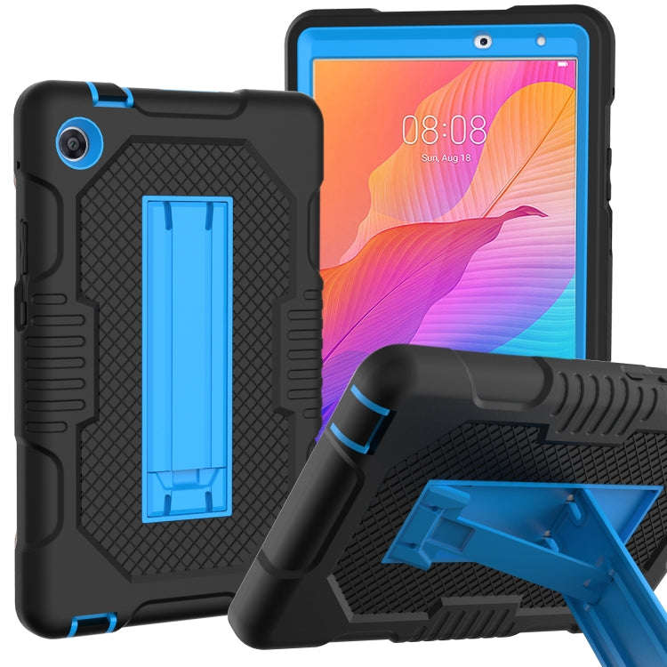 For Huawei MatePad T8 8.0(2020) Contrast Color Robot Shockproof Silicone + PC Protective Case wit...