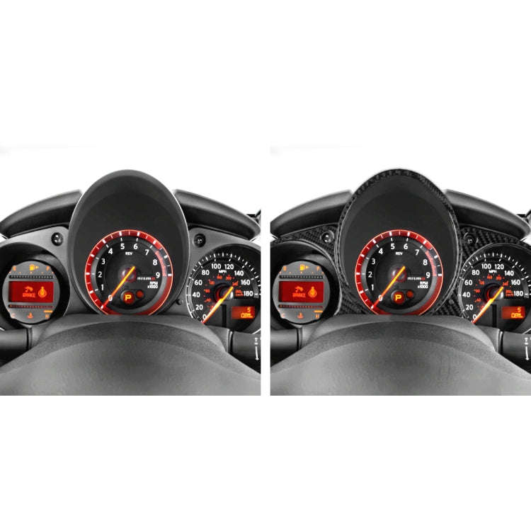 Car Carbon Fiber Dashboard Panel Decorative Sticker for Nissan 370Z Z34 2009-, Left and Right Dri...