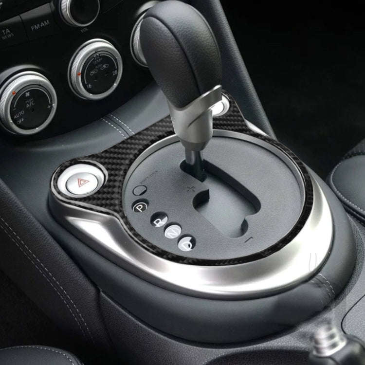 Car Carbon Fiber Whole Gear Position Console Panel Decorative Sticker for Nissan 370Z Z34 2009-, ...
