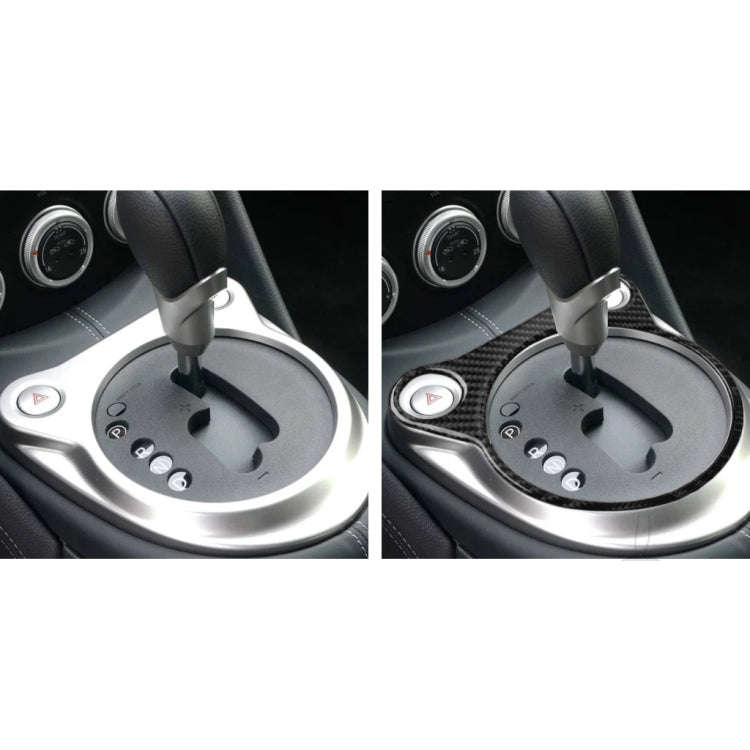 Car Carbon Fiber Whole Gear Position Console Panel Decorative Sticker for Nissan 370Z Z34 2009-, ...