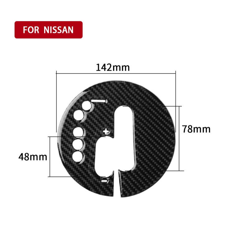 Car Carbon Fiber Manual Transmission Panel Decorative Sticker for Nissan 370Z Z34 2009- Left Drive