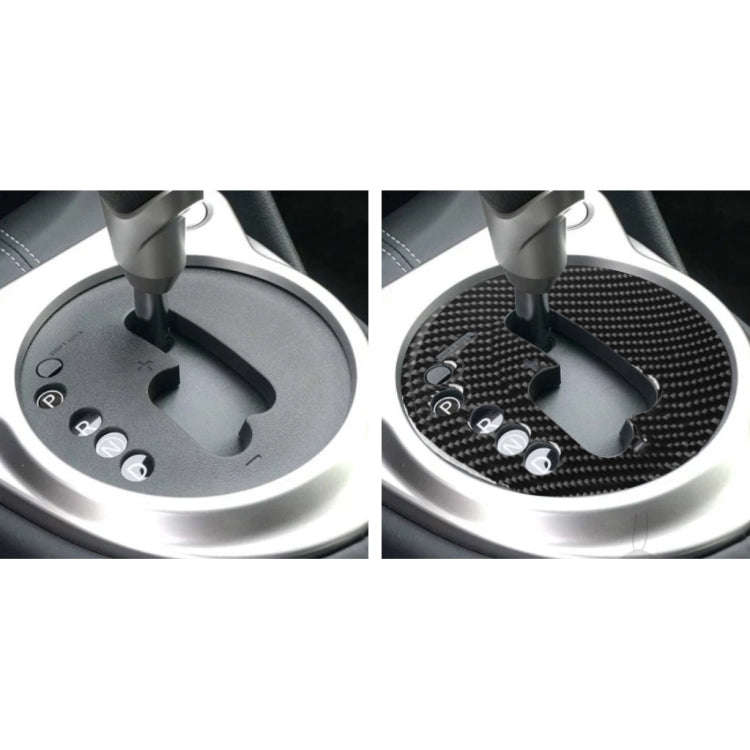 Car Carbon Fiber Manual Transmission Panel Decorative Sticker for Nissan 370Z Z34 2009- Left Drive