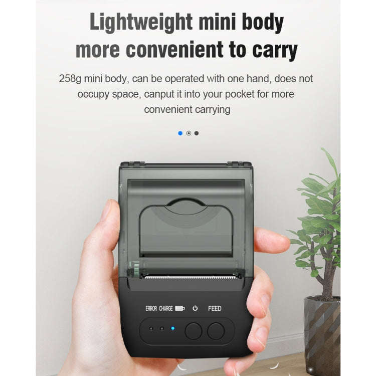 5811DD 58mm Bluetooth 4.0 Portable Thermal Bluetooth Receipt Printer, US Plug