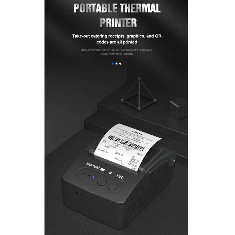 5811DD 58mm Bluetooth 4.0 Portable Thermal Bluetooth Receipt Printer, US Plug