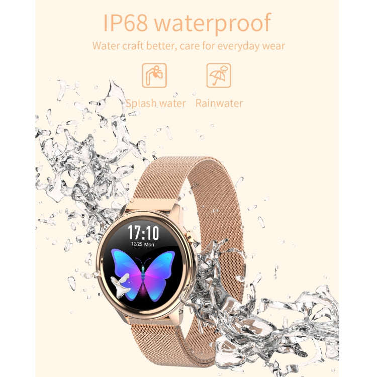 F80 1.3 inch TFT Color Screen IP68 Waterproof Women Smart Watch, Support Body Temperature Monitor...