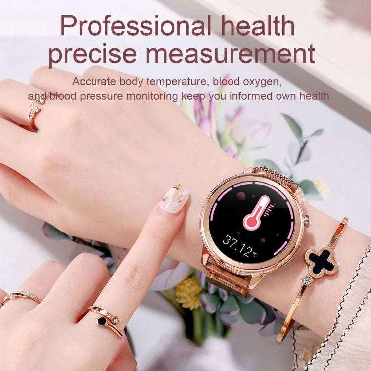 F80 1.3 inch TFT Color Screen IP68 Waterproof Women Smart Watch, Support Body Temperature Monitor...