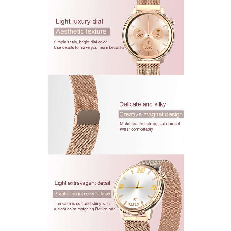 F80 1.3 inch TFT Color Screen IP68 Waterproof Women Smart Watch, Support Body Temperature Monitor...
