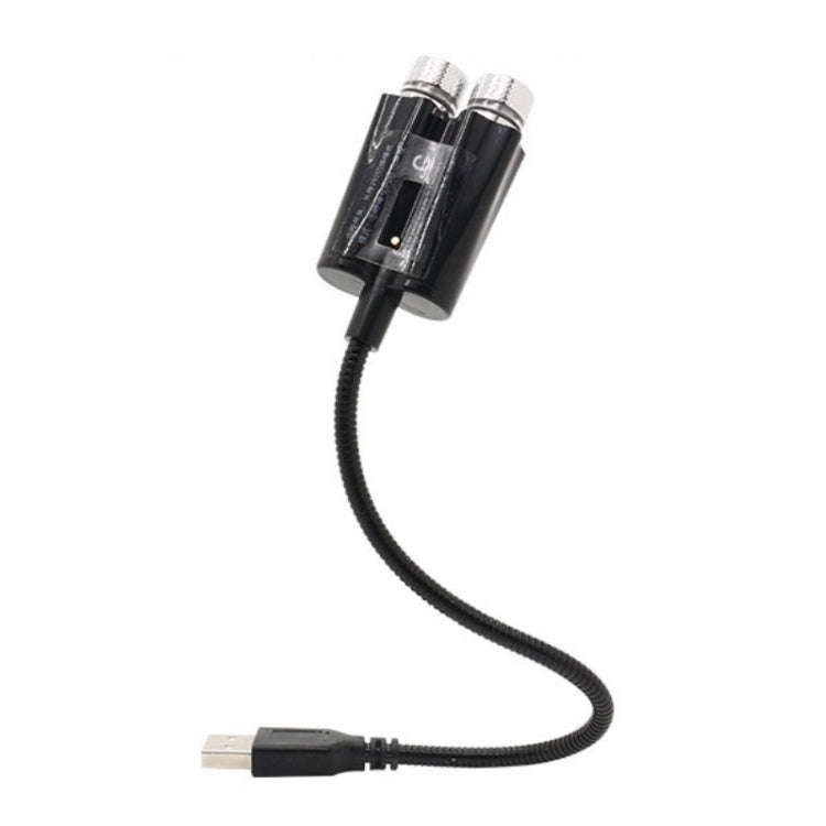 Car Two-color USB Star Dome Light Atmosphere Laser Projection Decorative Light, Constantly Bright...