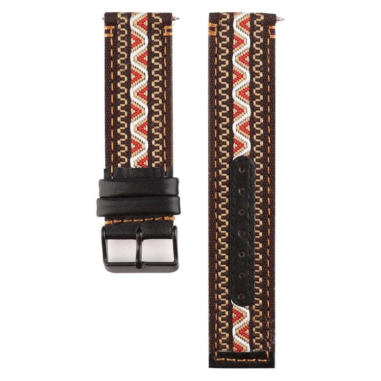 For Fitbit Versa Ethnic Style Genuine Leather  Watch Band(Bohemia)